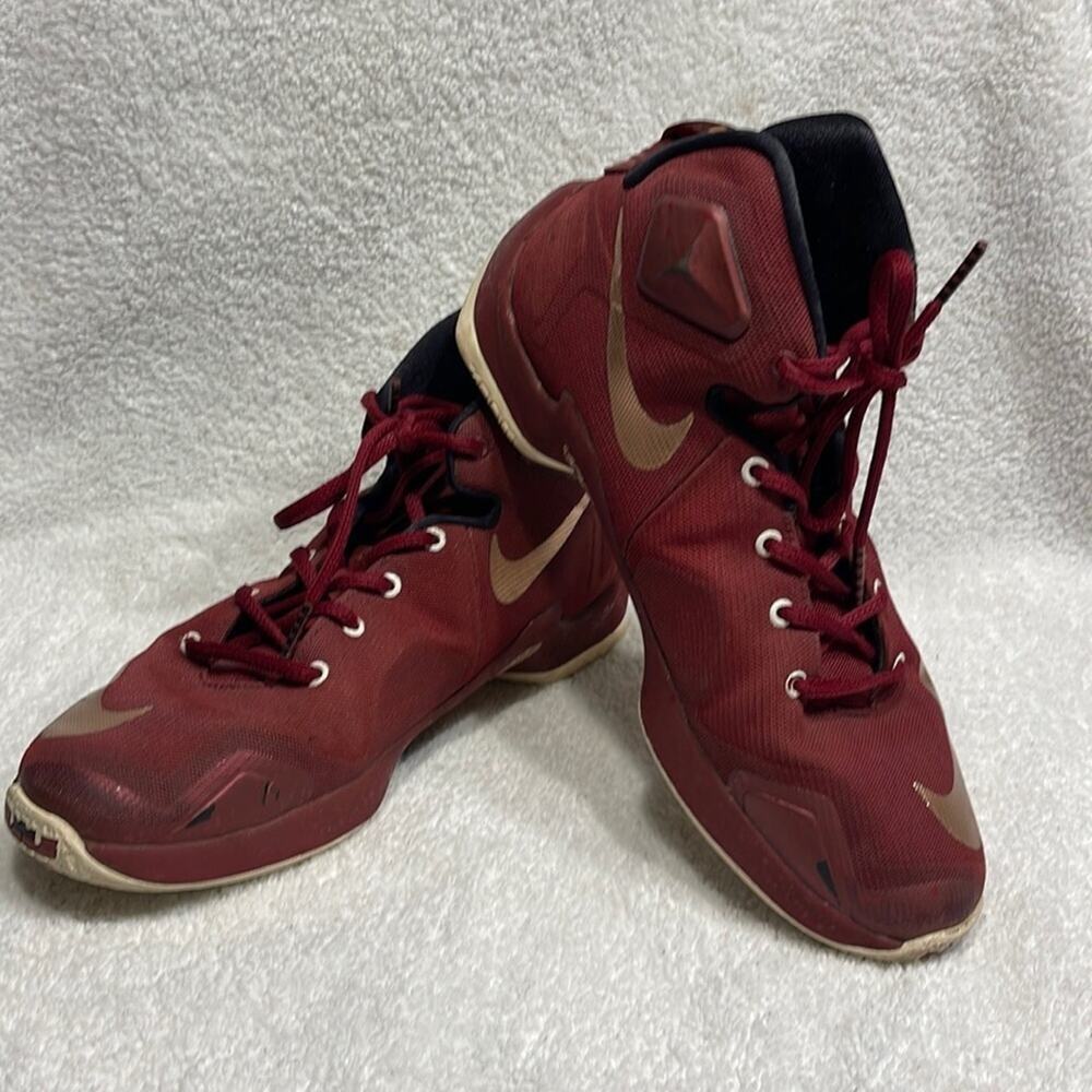 Nike Lebron 13 XIII GS Bronze Cleveland Team Red Gold Basketball Shoes Youth 7Y